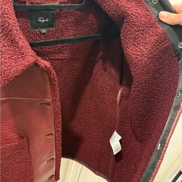 Rails Burgundy Leather Jacket - Picture 3 of 4